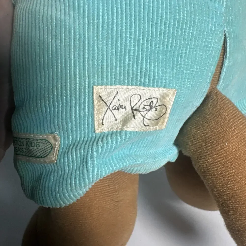 Vintage Cabbage Patch Kids Doll KOOSAS 1983 Brown Striped Hair Blue Eyes